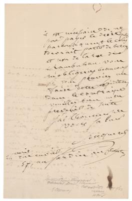 Lot #215 Antoine Cesar Becquerel Autograph Letter Signed - Image 2