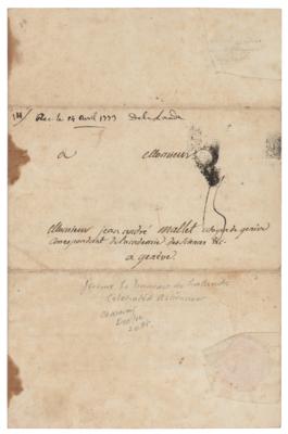 Lot #261 Jerome Lalande Autograph Letter Signed - Image 3