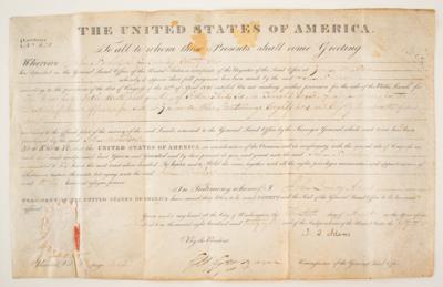 Lot #58 John Quincy Adams Document Signed as President