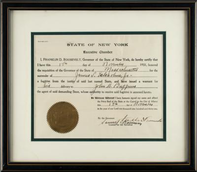 Lot #117 Franklin D. Roosevelt Document Signed