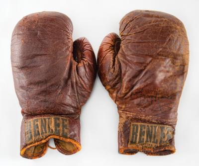 Lot #876 Tony DeMarco's Personally Owned and Worn Boxing Gloves with (4) Additional Signed Items - Image 2