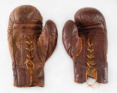 Lot #876 Tony DeMarco's Personally Owned and Worn Boxing Gloves with (4) Additional Signed Items - Image 3
