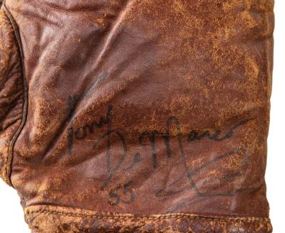 Lot #876 Tony DeMarco's Personally Owned and Worn Boxing Gloves with (4) Additional Signed Items - Image 4