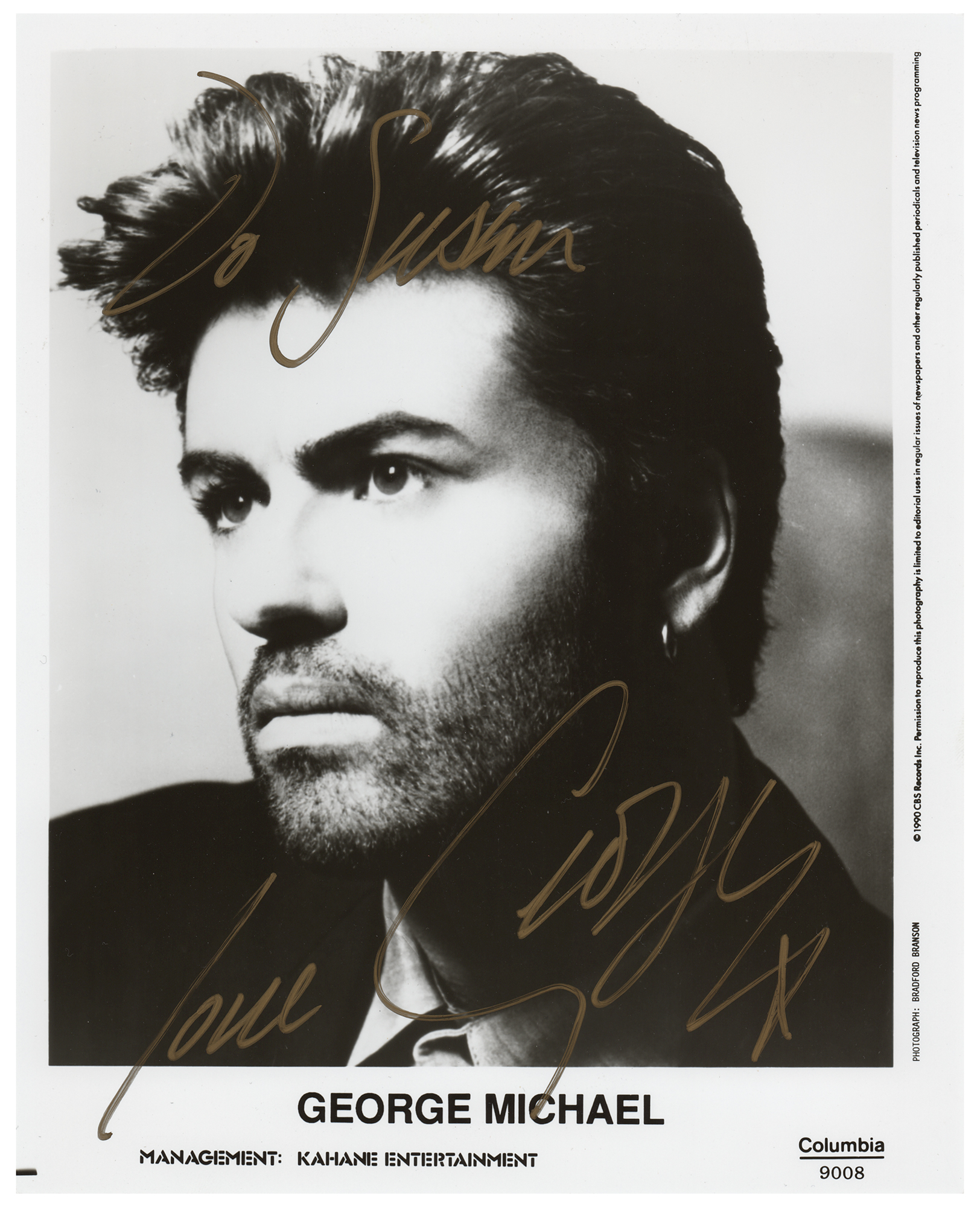 Lot #678 George Michael Signed Photograph