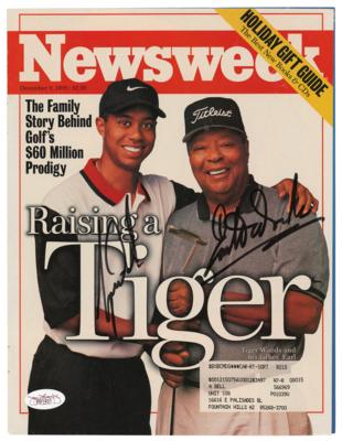 Lot #913 Tiger Woods Signed Magazine Cover