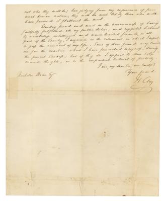 Lot #146 Henry Clay Autograph Letter Signed - Image 3