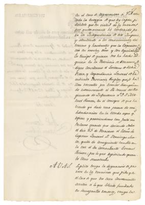 Lot #183 Antonio Lopez de Santa Anna Letter Signed - Image 10