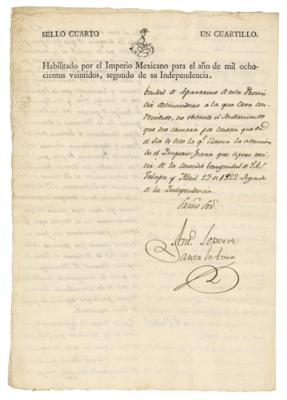 Lot #183 Antonio Lopez de Santa Anna Letter Signed - Image 11