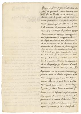 Lot #183 Antonio Lopez de Santa Anna Letter Signed - Image 2
