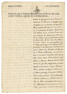 Lot #183 Antonio Lopez de Santa Anna Letter Signed - Image 4