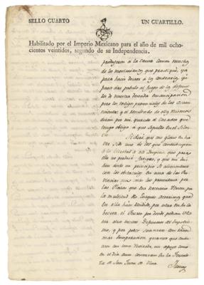 Lot #183 Antonio Lopez de Santa Anna Letter Signed - Image 7
