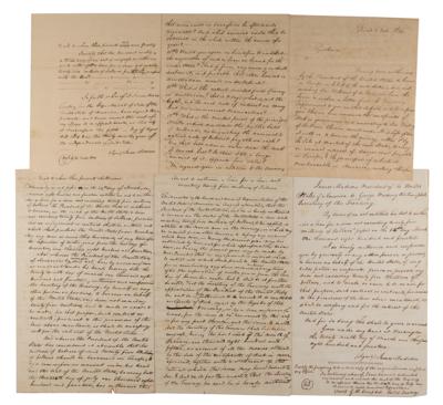 Lot #13 John Quincy Adams and Albert Gallatin Letter Signed with Loan Document Archive - Image 3