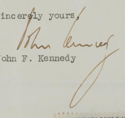 Lot #49 John F. Kennedy Typed Letter Signed - Image 3