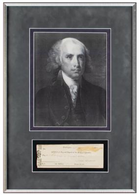 Lot #11 James Madison Signed Check as President