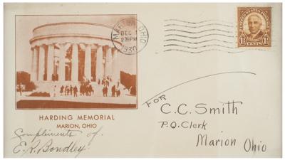Lot #38 Warren G. Harding Typed Letter Signed as President and Signed Check - Image 4