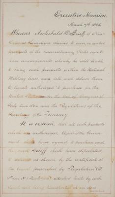 Lot #26 Abraham Lincoln Document Signed as President - Image 4