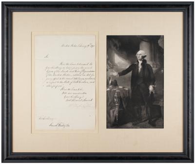 Lot #1 George Washington Letter Signed as President - Image 1