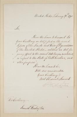 Lot #1 George Washington Letter Signed as President - Image 2