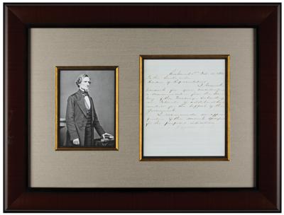 Lot #319 Jefferson Davis Letter Signed - Image 1