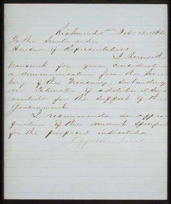 Lot #319 Jefferson Davis Letter Signed - Image 2