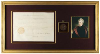 Lot #14 Andrew Jackson Document Signed as President