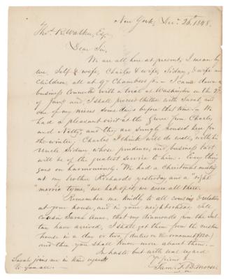 Lot #168 Samuel F. B. Morse Autograph Letter