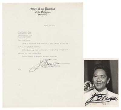 Lot #267 Ferdinand Marcos Signed Photograph and Typed Letter Signed