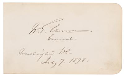 Lot #371 William T. Sherman Signature