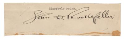 Lot #291 John D. Rockefeller Signature