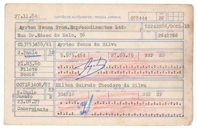 Lot #838 Ayrton Senna Document Signed - Image 1