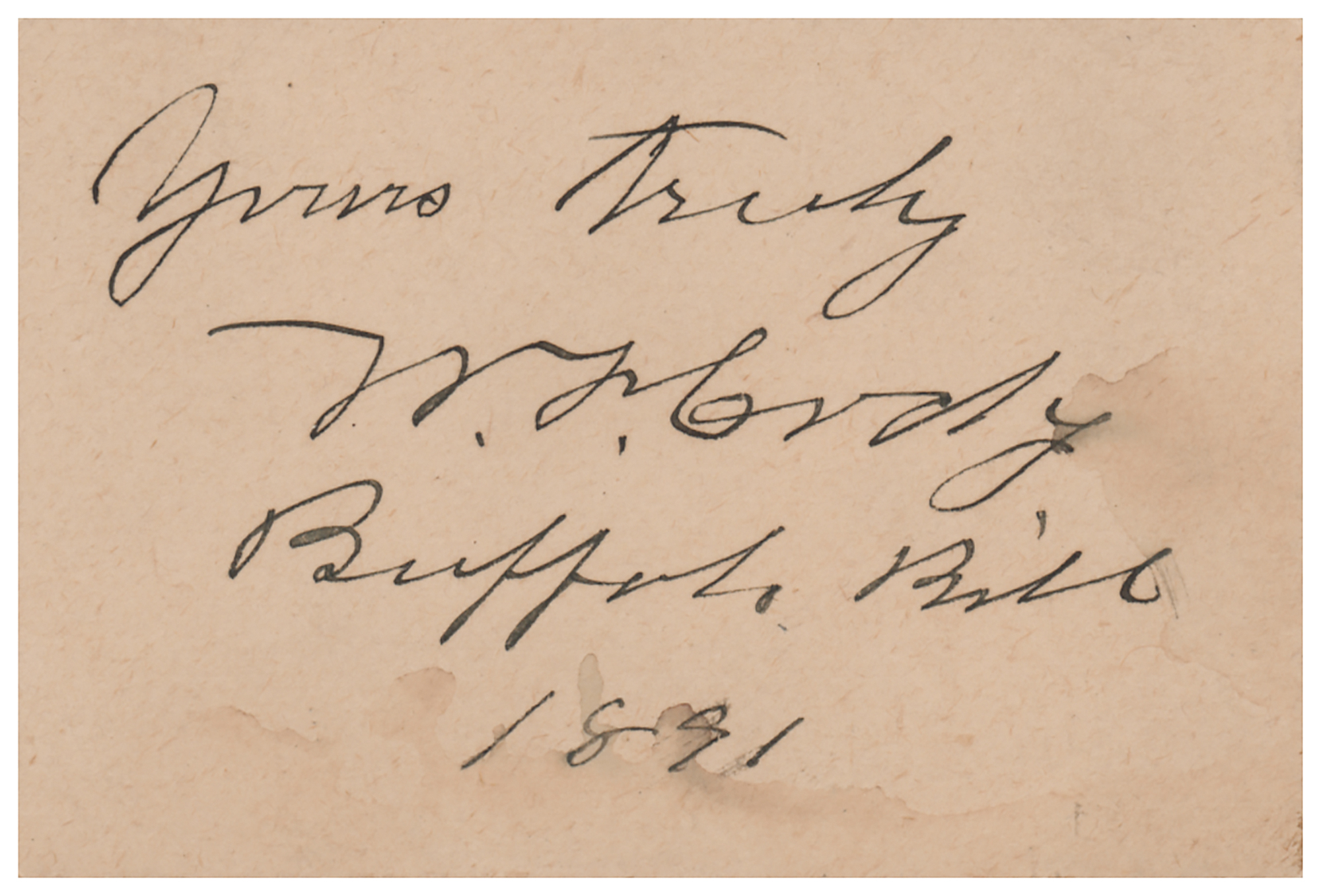 Lot #234 William F. 'Buffalo Bill' Cody Signature