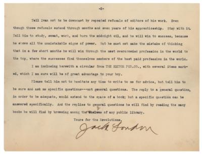 Lot #476 Jack London Typed Letter Signed - Image 2