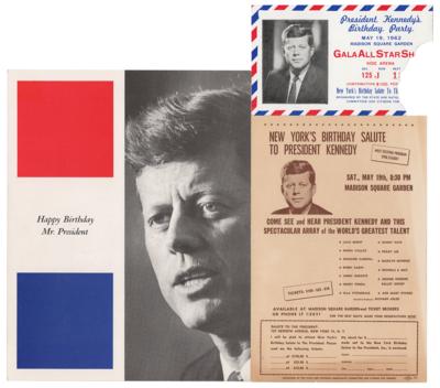 Lot #100 John F. Kennedy 1962 'Birthday Party' Ticket and Program - Image 1