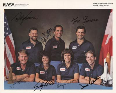 Lot #397 Sally Ride and STS-41-G Signed Photograph