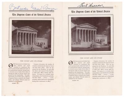 Lot #301 Supreme Court: Warren and Burger Signed Booklets