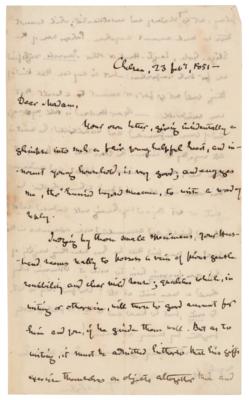 Lot #492 Thomas Carlyle Autograph Letter Signed