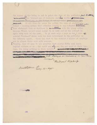 Lot #473 Rudyard Kipling Typed Letter Signed - Image 3