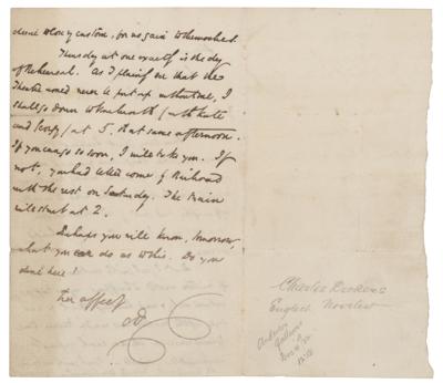 Lot #468 Charles Dickens Autograph Letter Signed - Image 2
