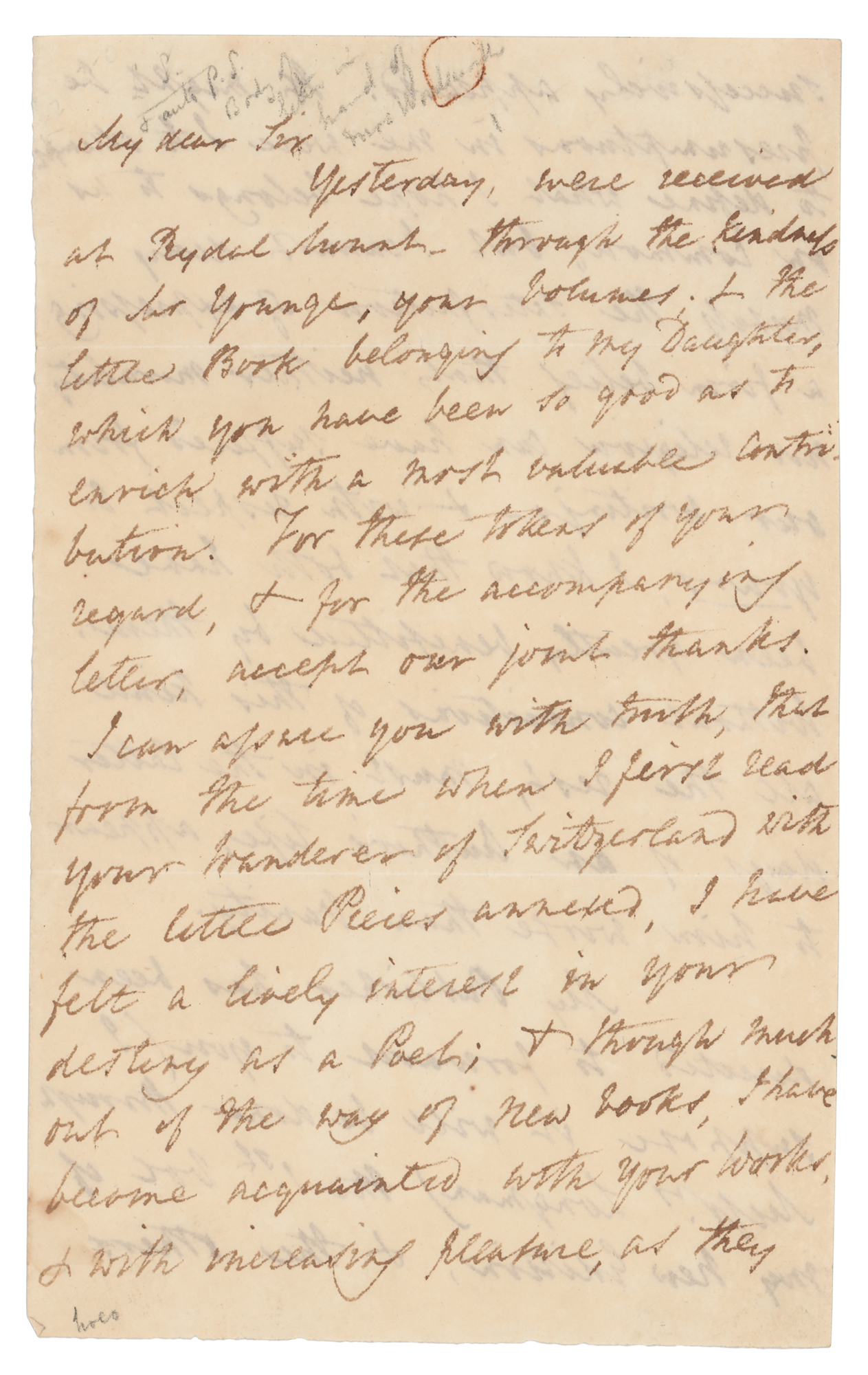 Lot #482 William Wordsworth Autograph Letter Signed