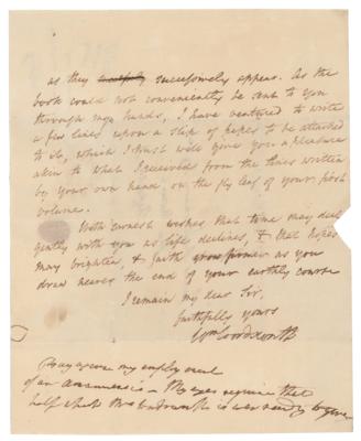 Lot #482 William Wordsworth Autograph Letter Signed - Image 3