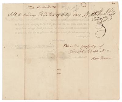 Lot #541 Noah Webster Document Signed - Image 2
