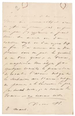 Lot #471 Victor Hugo Autograph Letter Signed