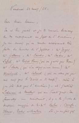 Lot #574 Charles Gounod Autograph Letter Signed - Image 1