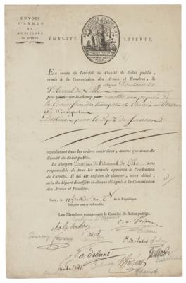 Lot #328 Lazare Carnot Document Signed
