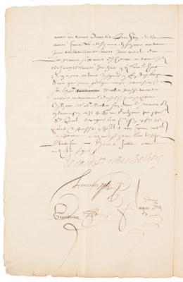 Lot #178 Cardinal Richelieu Document Signed - Image 2