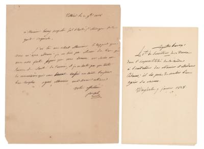 Lot #219 Joseph Bonaparte (2) Autograph Letters Signed
