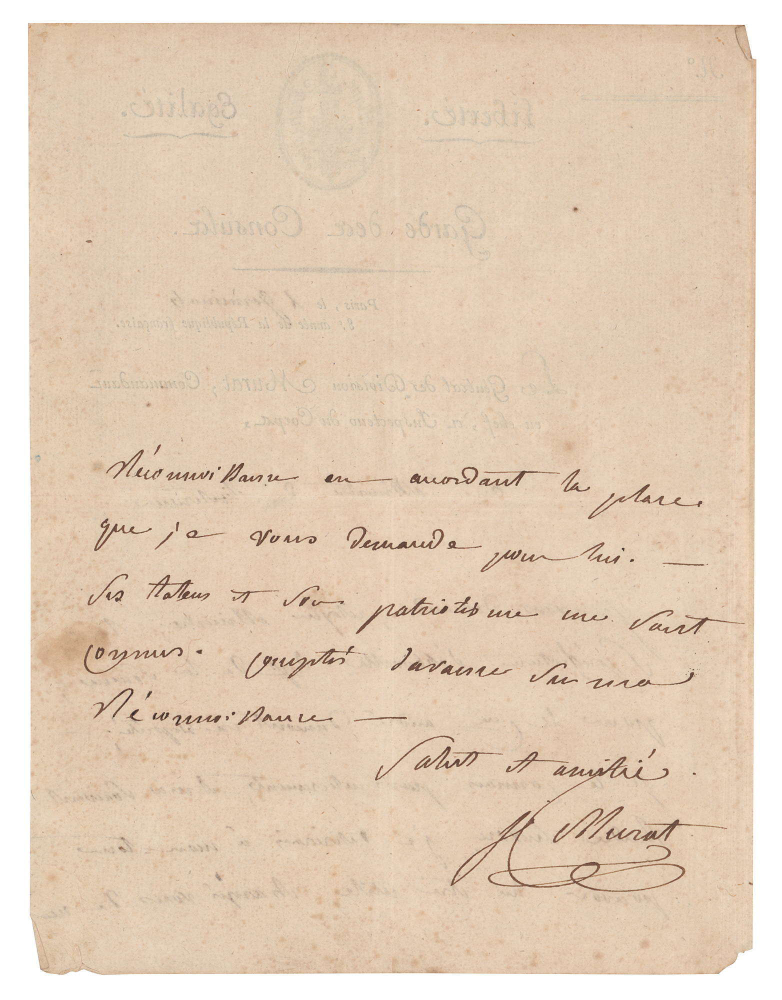 Joachim Murat Autograph Document Signed | Sold for $656 | RR Auction
