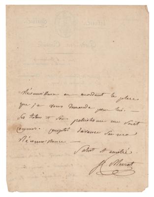 Lot #354 Joachim Murat Autograph Document Signed - Image 2