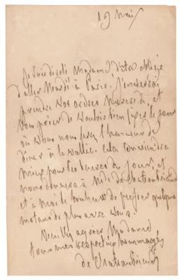 Lot #493 Francois Rene de Chateaubriand Autograph Letter Signed - Image 2