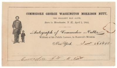 Lot #785 Commodore Nutt Signature